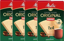 4 BOXES MELITTA 1 x 4 ORIGINAL INTENSE COFFEE FILTERS (320 FILTERS) MEL6771378x4