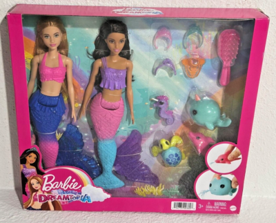 Barbie Dreamtopia Boxed Set Mermaid Barbies, Hair Accessories, Sea  Animals