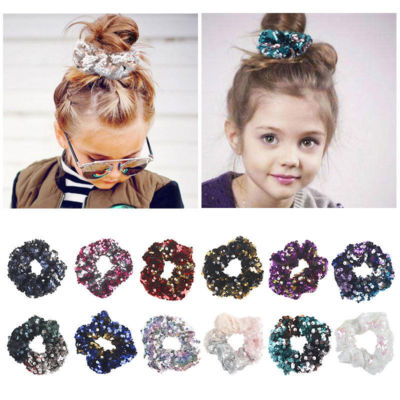 HR19 10PC Lots Girls elastic hair ties hair band rope ponytail holder scrunchie