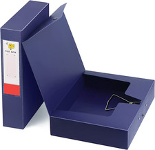 2 Pack A4 Storage File Boxes Archives Case,65Mm Spine,Box File Document Storage