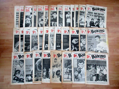 Vintage Boxing News Magazines 1967. Big Bundle of 33 Issues. Muhammad Ali. etc