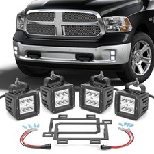 For Dodge Ram 1500 13-14 15 16 17 18 Bumper Driving Fog Lights Lamps Kit 24w4