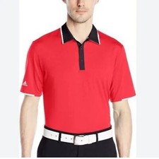 NWT Adidas Golf Men's Red Climacool Performance Polo Size S