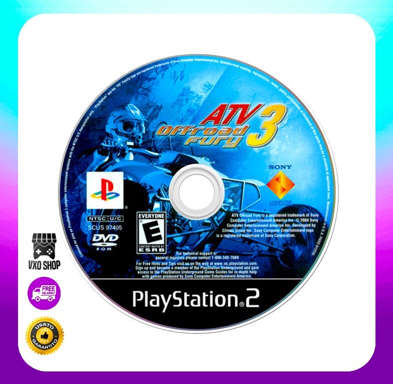Atv Offroad Fury 3 Pour Ps2 Sony Playstation 2 Pal Jeu Italien Pal Southpeak