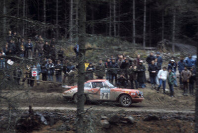 Brian Evans & Roger Rhoderick-Jones, Porsche Carrera RS Rally 1975 Old Photo 2