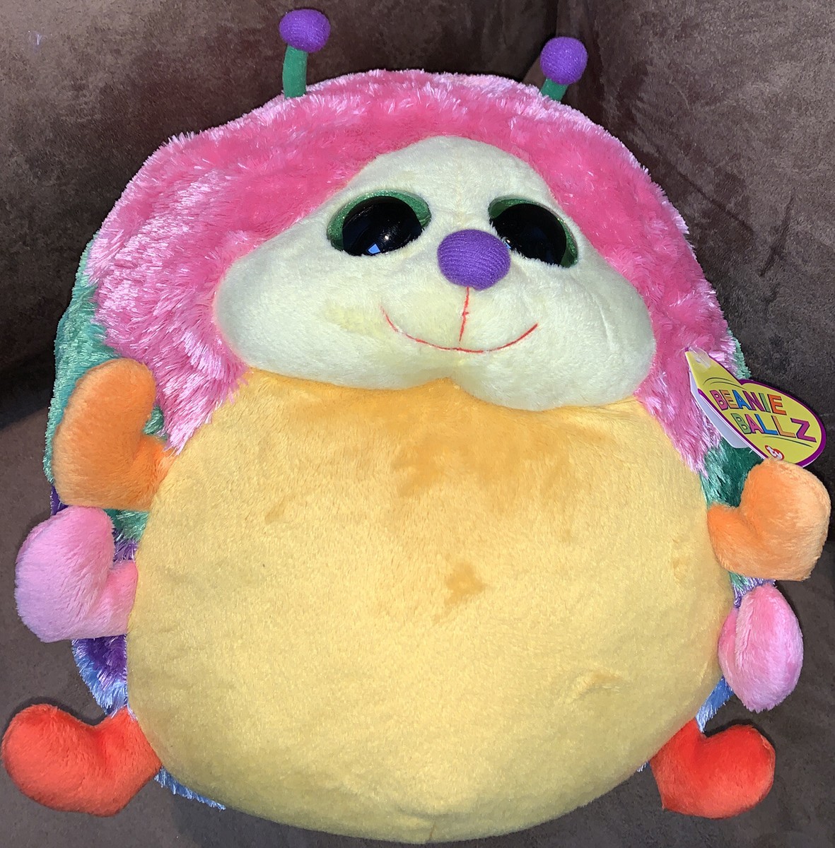 TY BEANIE BALLZ PLUSH 12”GUMDROP BIRTHDAY OCT. 12 ROLL/THROW/CATCH