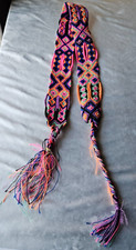 SHAMAN CHUMPI SASH / BELT. VIBRANT COLORS AND DESIGNS. 38 IN. L / 1 3/4 IN. W