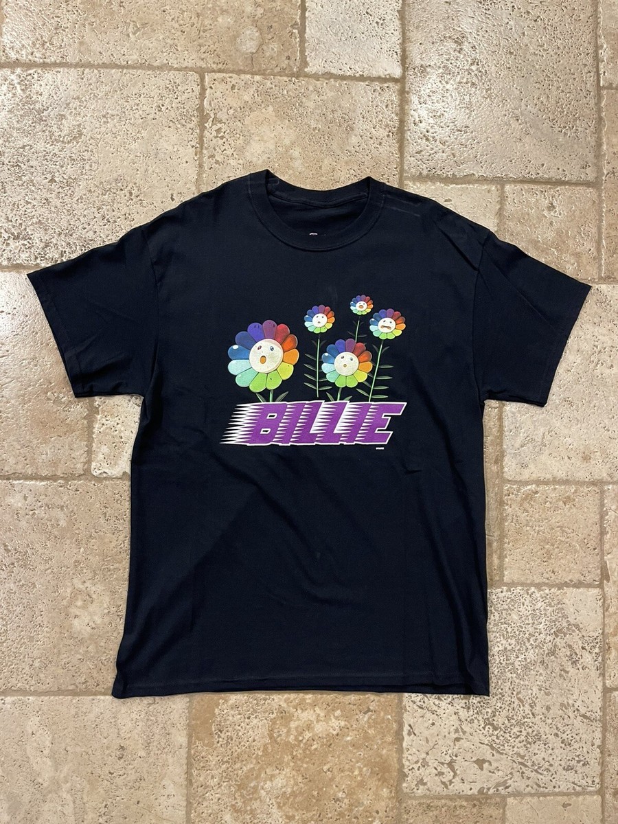 Just Don x Murakami x Billie Eilish Meadow Black Flowers Tee size