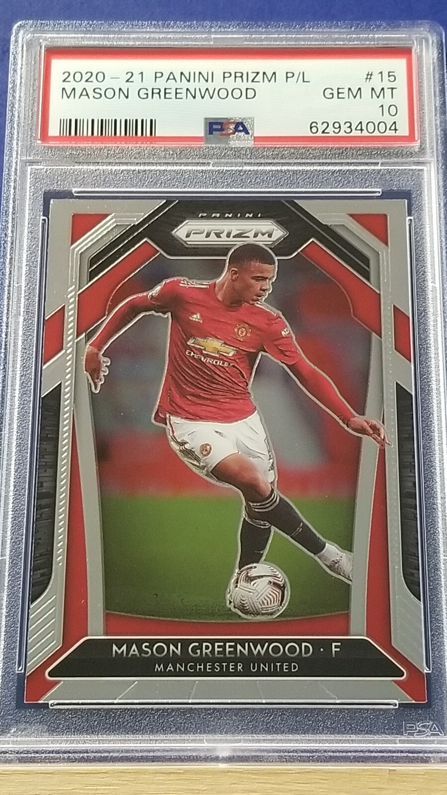 Mason Greenwood - 2020 Panini Prizm Premier League PSA 10