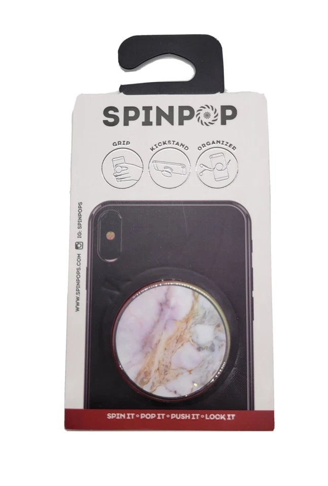 Spinpop Phone & Tablet Holder Grip Kickstand Organizer Push It color Marble ✅️ - Image 2 of 4