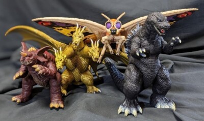 Movie monster series Godzilla Mothra Baragon Soft Vinyl Figure Set