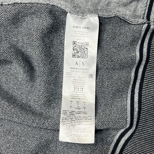 A/X Armani Exchange Hoodie Women's Small Full Zip Gray and Navy Blue Sweatshirt - Picture 19 of 22