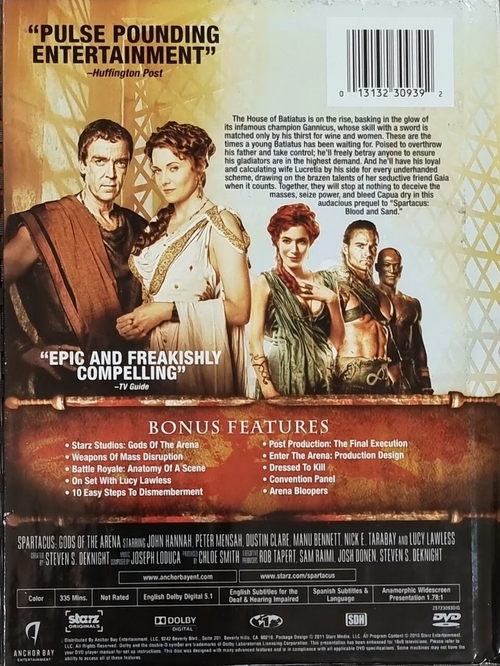 Spartacus - Gods Of The Arena DVD - Complete Collection (Region 1, 2 Disc Set) - Image 2 of 4