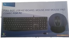 X9 Wired Keyboard and Mouse Combo - Mouse Pad Included - Ergonomic Full-Sized...