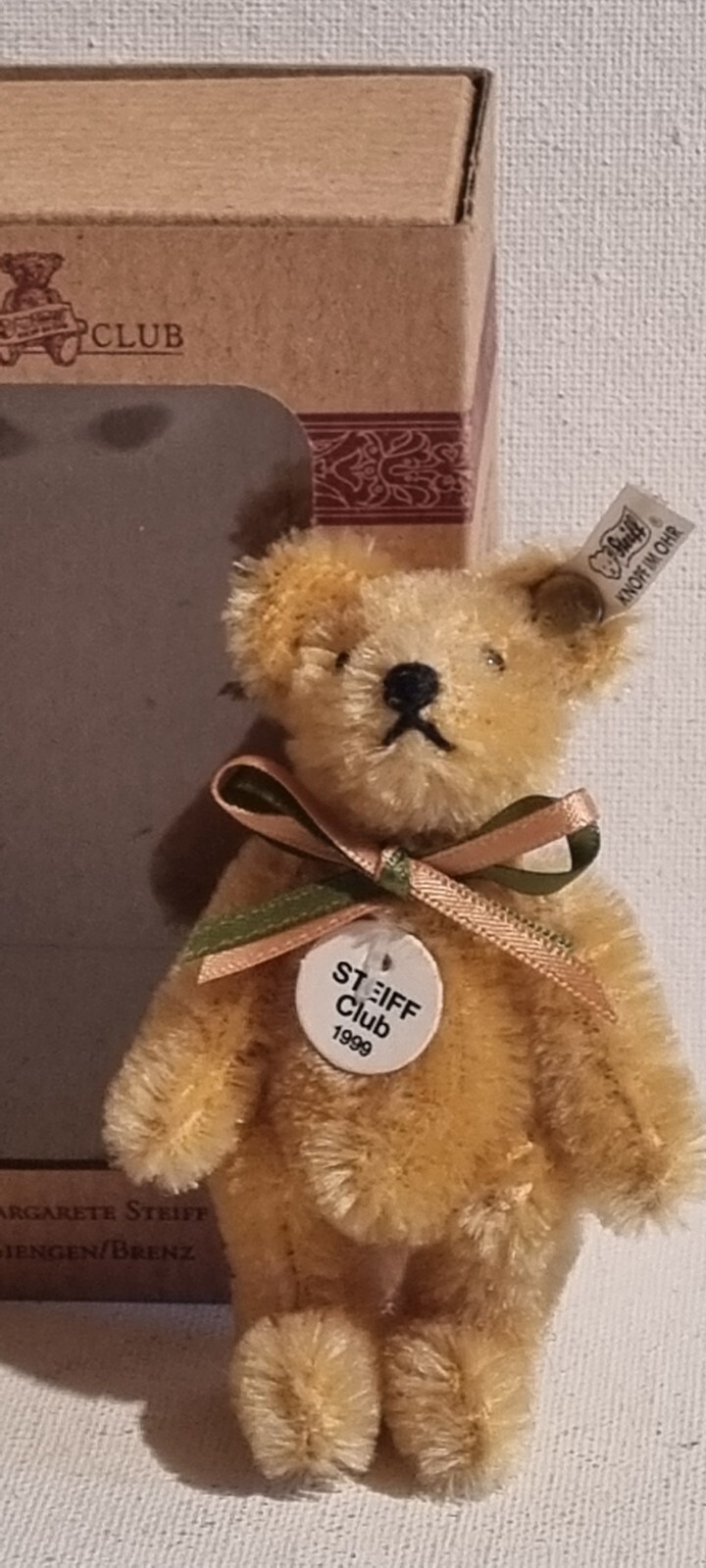 Mini-Ours Steiff-Club 1999 réplique 1922 mohair blond 9cm