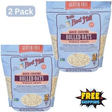 Bob's Red Mill Whole Grain Quick Cooking Rolled Oats - 28 oz Shelf-Stable 2 pk