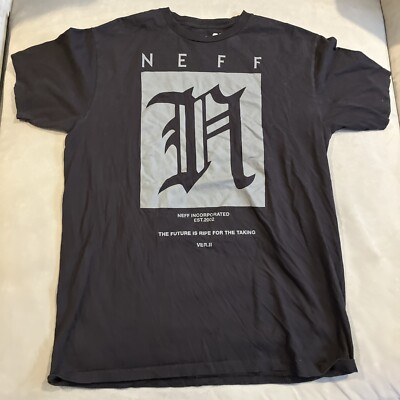 AWESOME - Neff - NEFF INCORPORATED - THE FUTURE IS RIPE - Black T Shirt - XL