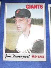 1970 Topps Jim Davenport #378 San Francisco Giants VINTAGE