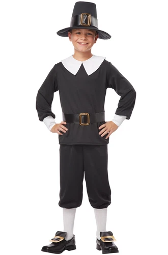 Brand New Colonial Pilgrim Boy Settler Child Costume