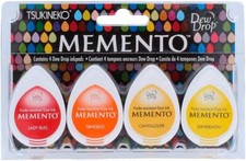 Tsukineko Memento Dew Drops Poduszka do stempli Zestaw 4 szt. - Ognisko