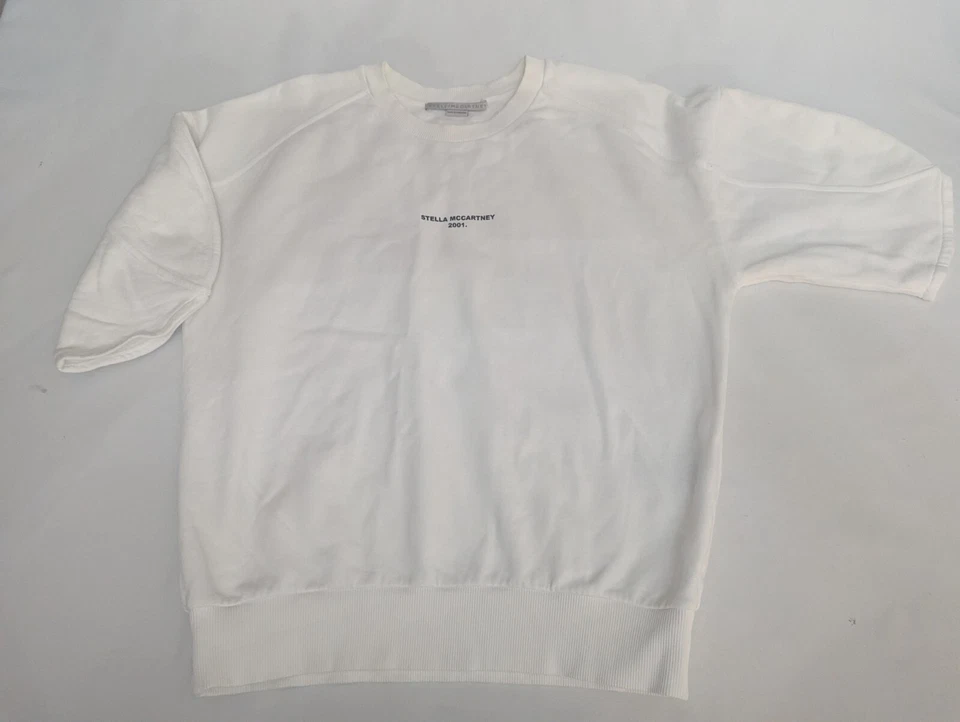 Stella McCartney 2001. Sudadera de algodón con cuello redondo y logotipo estampado Usada en Excelente Condición Foto 4 de 4