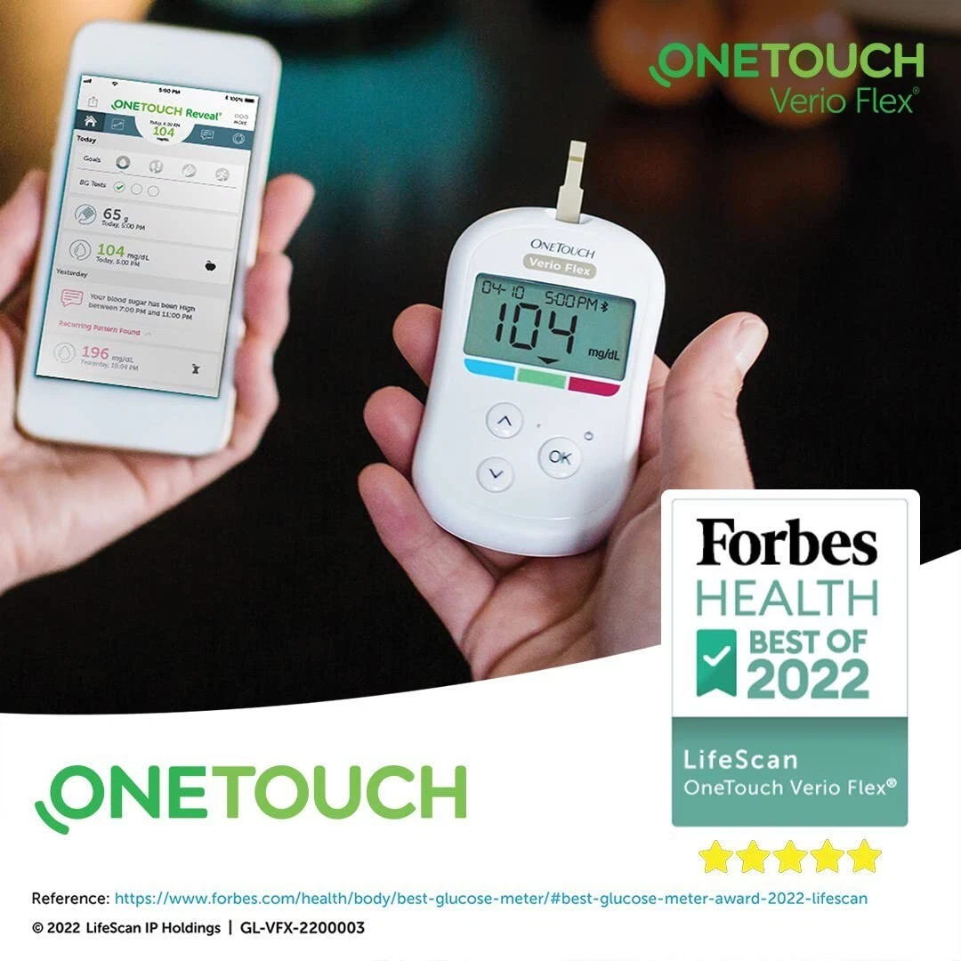 OneTouch Ultra Plus Flex Blood Glucose Meter, Glucose Monitor For Blood  Sugar Test Kit