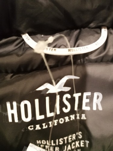 Hollister California Hooded Puffer Jacket Collection Black XL New With Tags - Picture 13 of 13