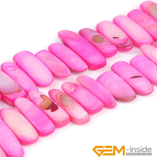 Multicolor Freeform Shell Gemstone Freeform Beads for Jewellery Making 15" UK - Picture 14 of 33