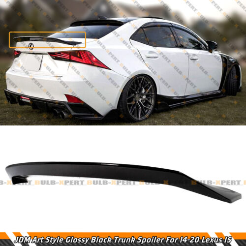 AR STYLE HIGH KICK GLOSS BLACK TRUNK SPOILER FOR 14-2020 LEXUS IS300 IS350 IS200 - Picture 1 of 5