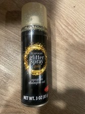 2x Goodmark Temporary Glitter Hair Spray 3oz, Gold Spray on Shampoo Out