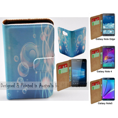 For Samsung Galaxy Note Series Float Bubble Print Wallet Mobile Phone Case Cover
