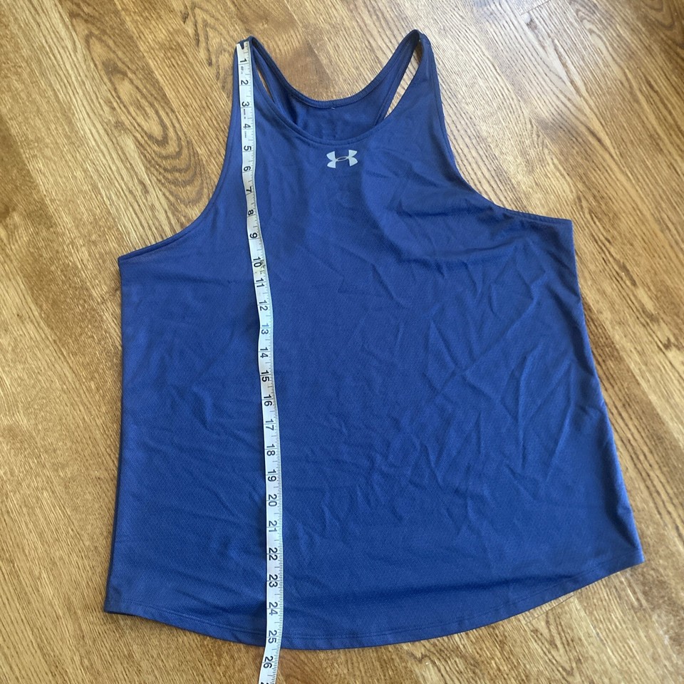 Under Armour Racer Back Tank Top Ladies M Blue Athletic Running Workout