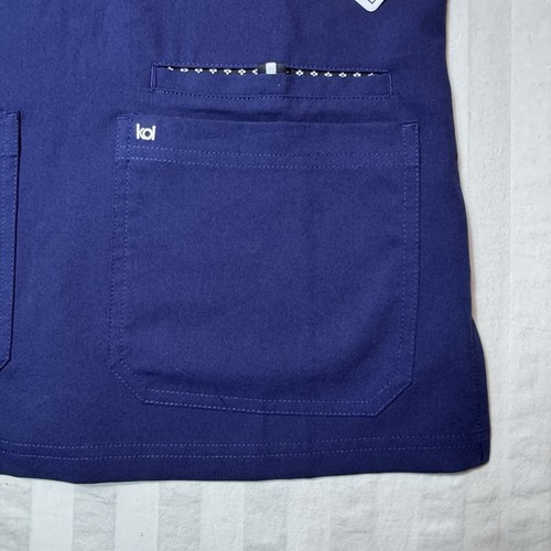 Koi Scrub Top Womens XXS Next Gen Hustle and Heart 3-Pocket Stretch Navy Blue - Picture 4 of 11