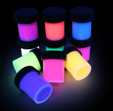 UV Black Light Neon Acrylic Fluorescent paint, Halloween CosPlay Art Craft Glow