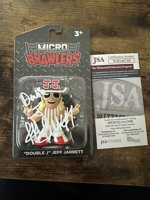 SIGNED JEFF JARRETT MICRO BRAWLER W/ INSCRIPTION JSA CERTIFIED WWE AEW WCW