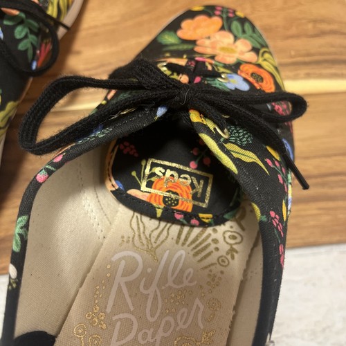 KEDS X Rifle Paper Co. Floral Canvas Sneakers Sz. 10 Wide - MINT - Picture 7 of 10