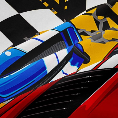 Speed Racing Car Window Curtains,Race Sports Car Curtain,Honeycomb Hexagon Wi... - Picture 8 of 8