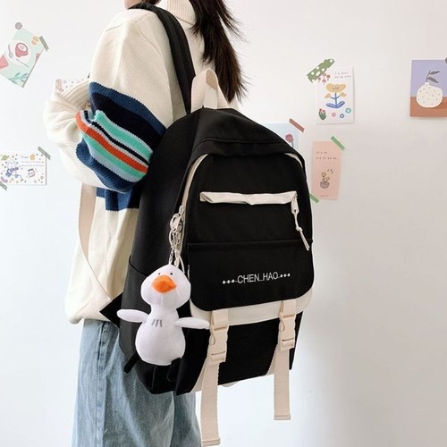 Nylon Backpack Large Capacity Travel Knapsacks Bookbags High School Students - Picture 9 of 18