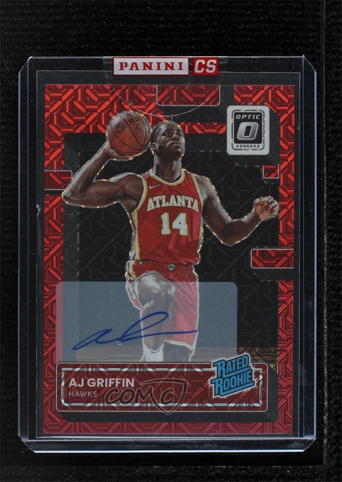 2022 Donruss Optic Choice Prizm Signatures AJ Griffin #204 Rookie Auto RC