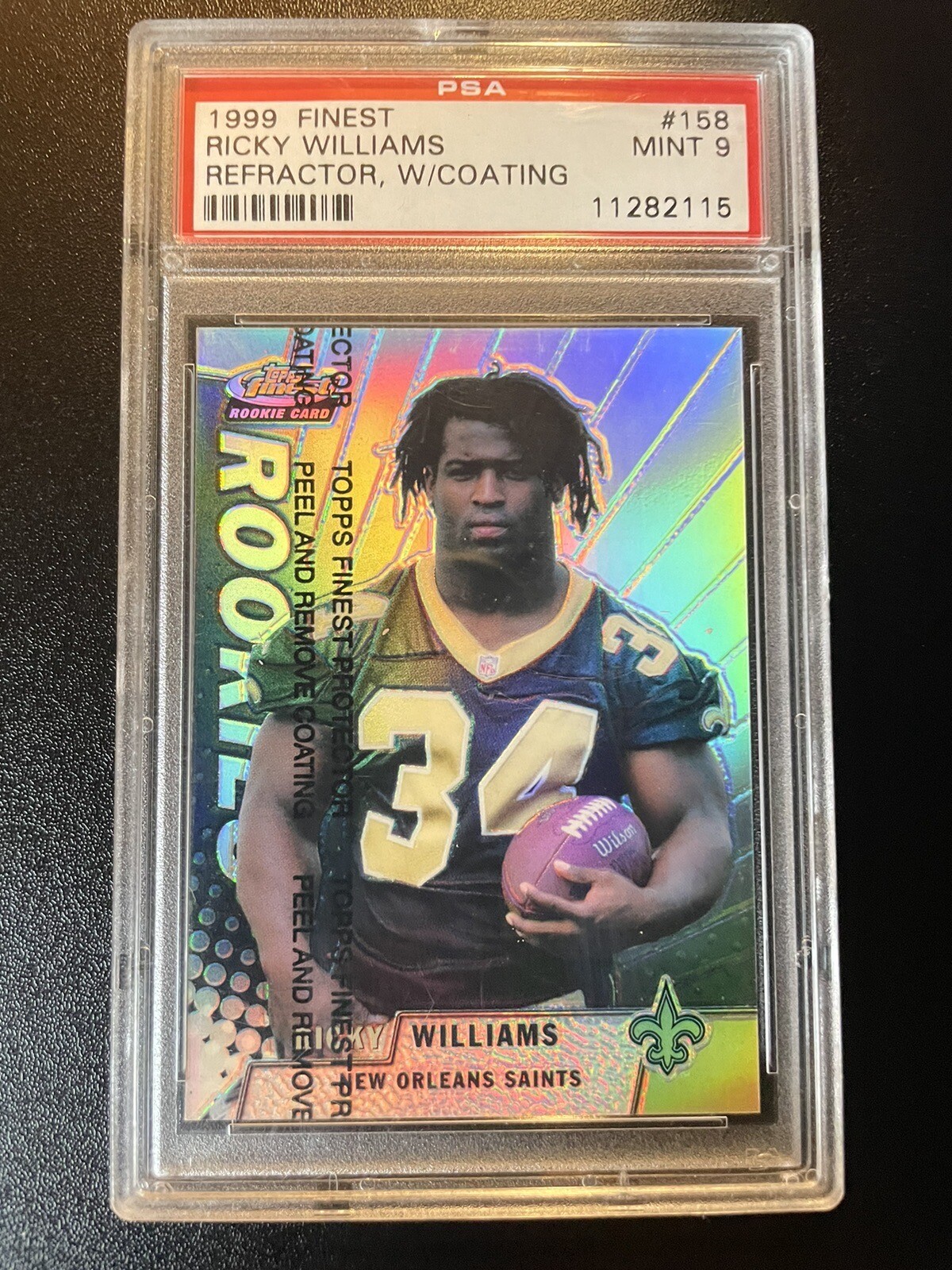 Ricky Williams Finest #158 Refractor w/Coating