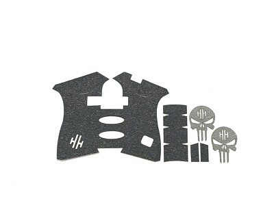 HANDLEITGRIPS Skull Textured Rubber Grip Tape Kit For Glock 19 Gen 4 - Black