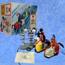 1960s Sears ARMORED KNIGHTS CONTEST SET in BOX Remote Control Battery Toy RARE!