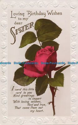 R106319 Greetings. Loving Birthday Wishes to My Dear Sister. RP