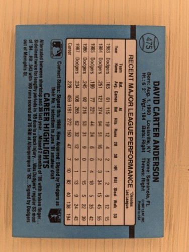 Donruss 1988 baseball card singles #321+ - Mix & Match cards for up to 40% off! - Picture 236 of 486