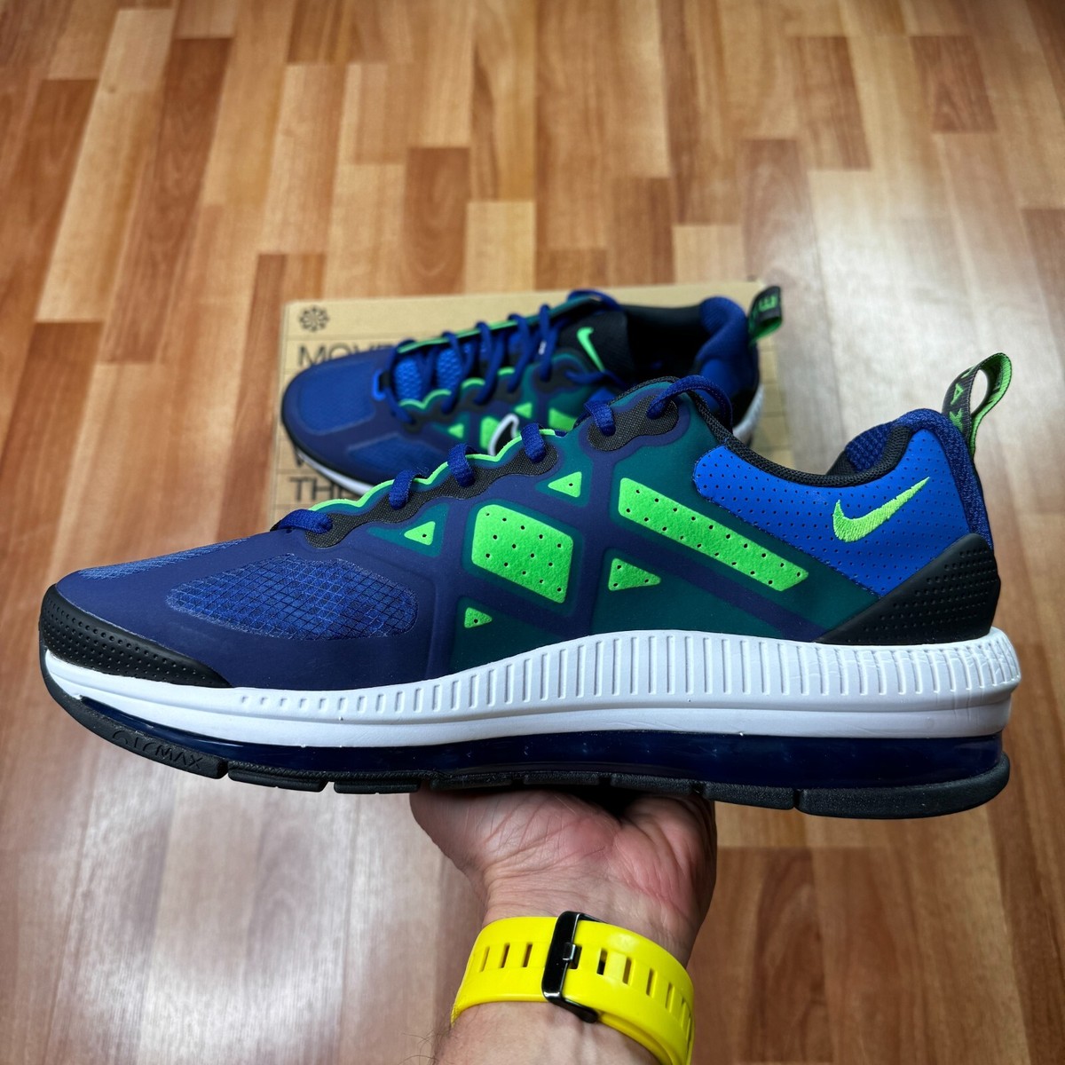 Nike Men Size 10.5 Air Max Genome Royal Blue Black Sneakers Shoes DC9410 400 Nike Air Max Genome Deep Royal Blue/Black Mens Size 10  main image 2