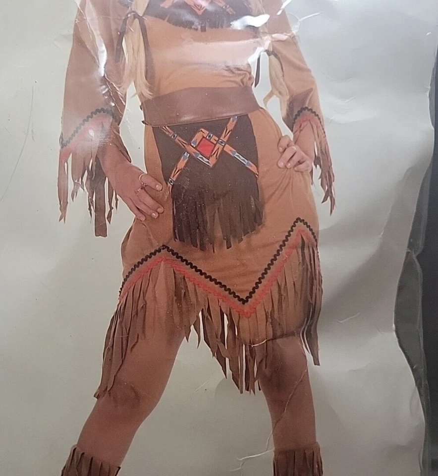 Sacajawea Womens Native American Indian Maiden Pocahontas Costume - Image 3 of 4