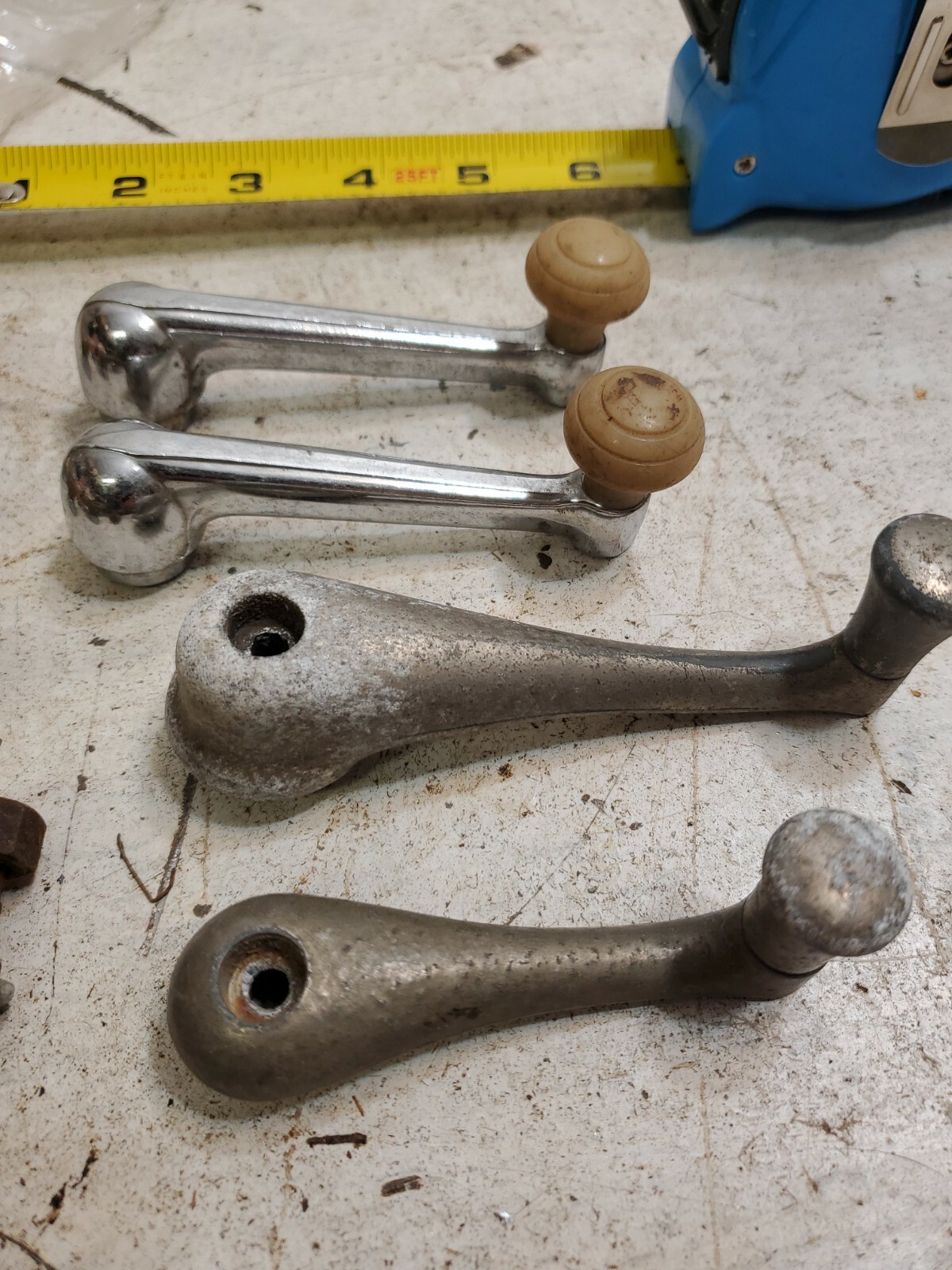 8 Vintage Chrome Door Handles Window Cranks Rat Rod Ford Chevy Lot 12 eBay