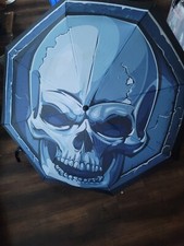 Skull Umbrella - Folding Compact Gothic Umbrella, Parasol, Festivals, Sun Shade