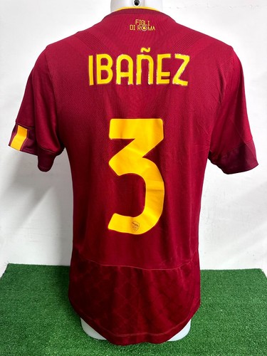 Shirt Roma Ibanez Match Worn Vs Lazio Match Day Shirt Camiseta Proof COA - Zdjęcie 1 z 6