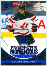 2023-24 CANADA JUNIORS PROSPECTUS MOMENTOUS #PM3 LOGAN STANKOVEN RAW (TL-71115)